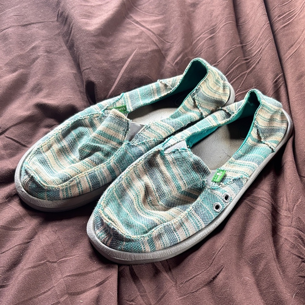 Sanuk Striped Slip-On Shoes